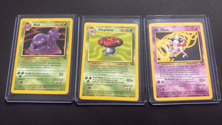 Pokémon Cards Muk Vileplume Mr. Mime Lot