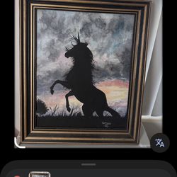 24x20 ORIGINAL Unicorn Wall Art Framed