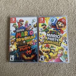 Brand NEW Sealed Nintendo Switch Games 3D World Bowser Fury/Mario Party Jamboree