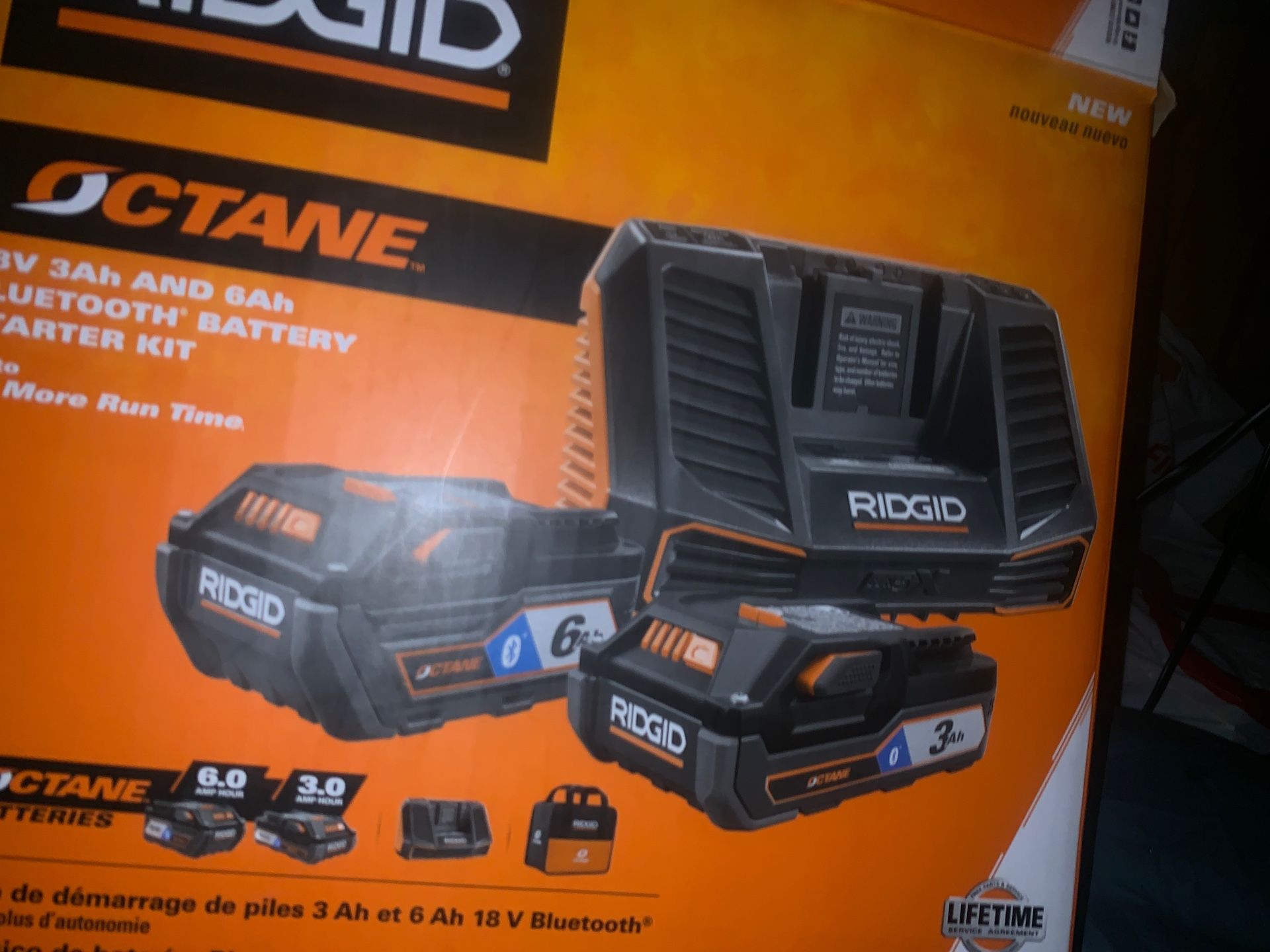 Ridgid octane 18 valt Tooth battery starter kit