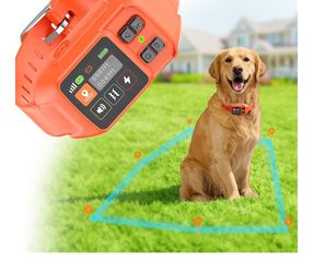 GPS Wireless Dog Fence Collar — No Subscription, Custom Boundary (Brand New)