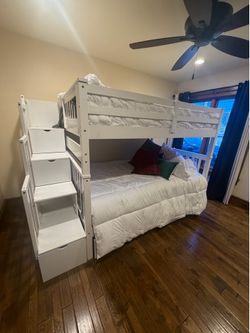 Full size bunk beds hardly used.