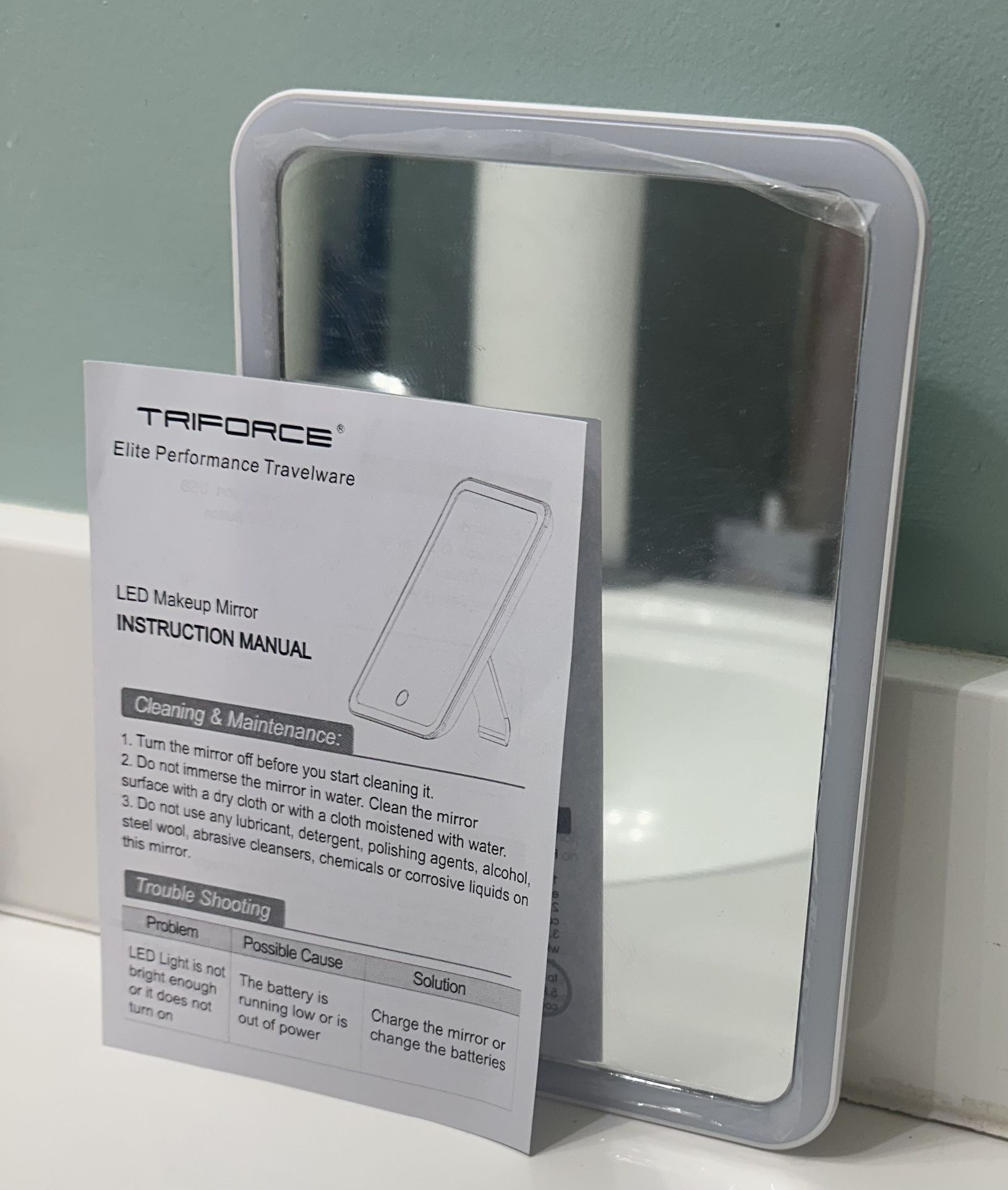 Triforce Personal Standing Light Up Makeup Mirror