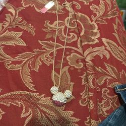 Mickey Mouse Ears Necklace / Pin  ( Betsy Johnson) 