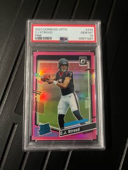 Panini 2023 Donruss Optic C.J. Stroud Rated Rookie Pink Prizm #244 PSA 10