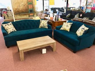 🌊Sofa Loveseat Livingroom Set Brand New $50 Down Takes It Home!