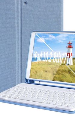 iPad 8th Generation Case with Keyboard iPad 8th Generation 2020 7th Gen 2019 Keyboard Case with Pencil Holder Detachable Bluetooth Keyboard for iPad 8