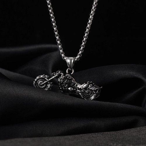 "Stainless Steel Motorcycle stainless Steel Pendant Necklace, BL243