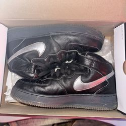 Black Leather Air Forces