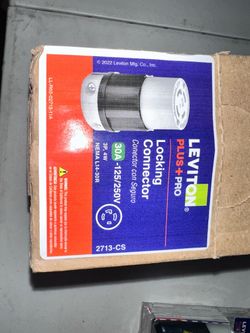 LEVITON 30A 125/250V 3P 4W NEMA L14-30R Locking Connector 2713-CS