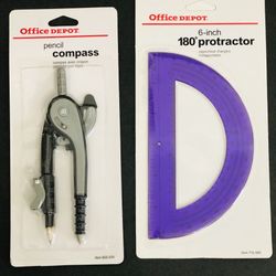Math Tools Protractor And Compass Set