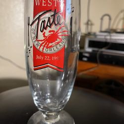 Vintage West’s Taste Of New Orleans July 22,1991 Tall Beer Glass