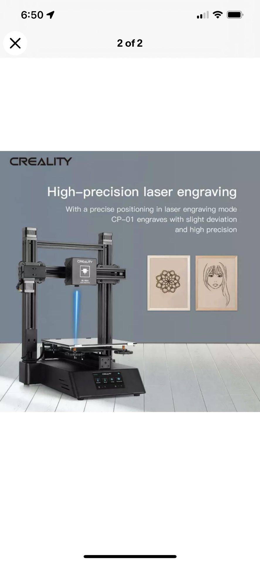 Creality3D CP-01 3 in 1 High Precision Modular 3D Printer+Laser Engrave+CNC Cut