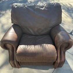 Real Leather Recliner 