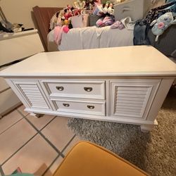 White Chest Trunk Wooden 