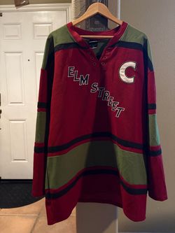 Elm Street Hockey Jersey Red Green Striped