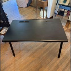 Black metal table