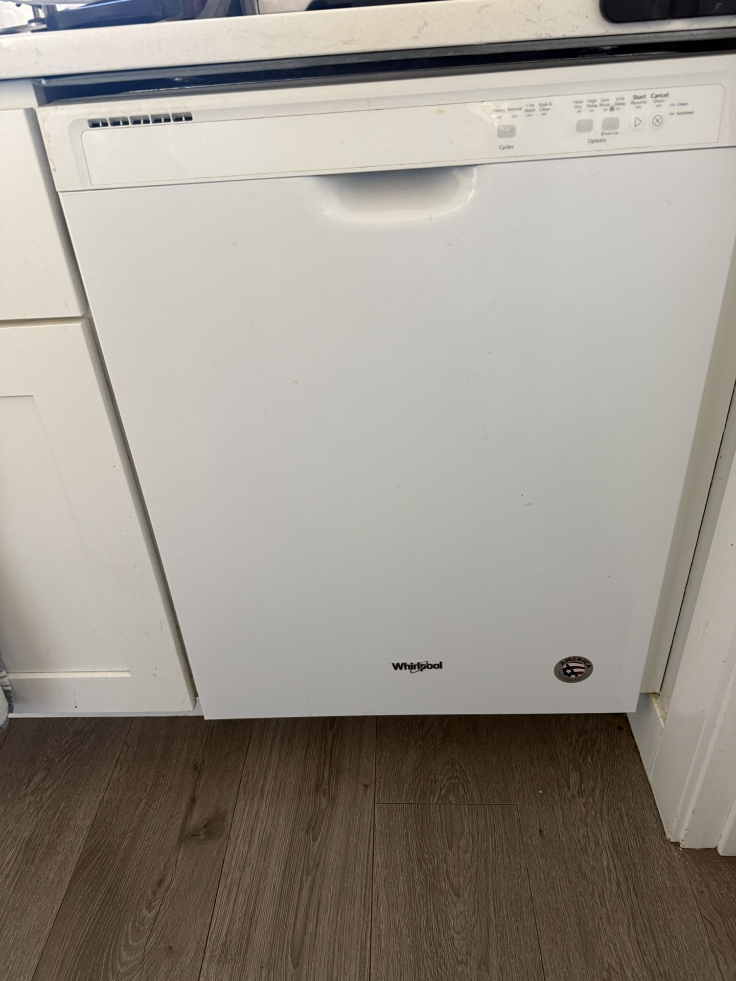 White Whirlpool Dishwasher