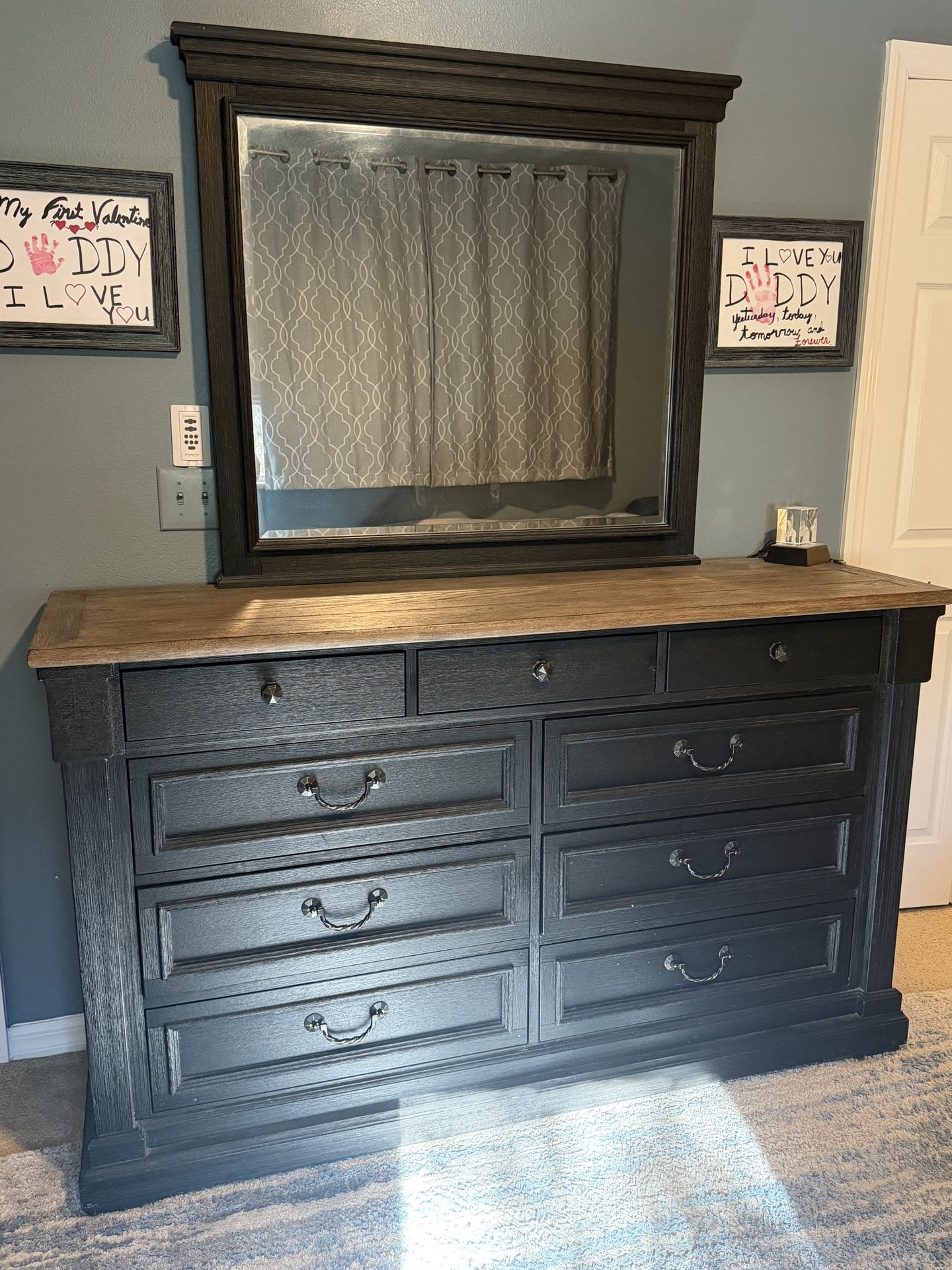 Solid Wood Dresser With Mirror