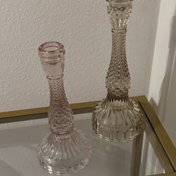 Glass Candle Holders