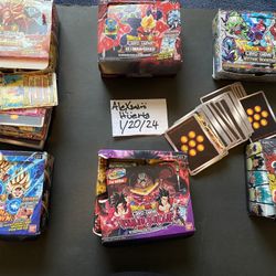 6 Dragonball Super Trading Cards Booster Boxes NO FOIL CARDS.