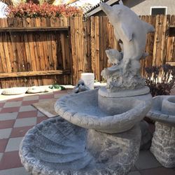 New Water Fountain Made Out Of Cement Perfect Gift For Any Occasion 