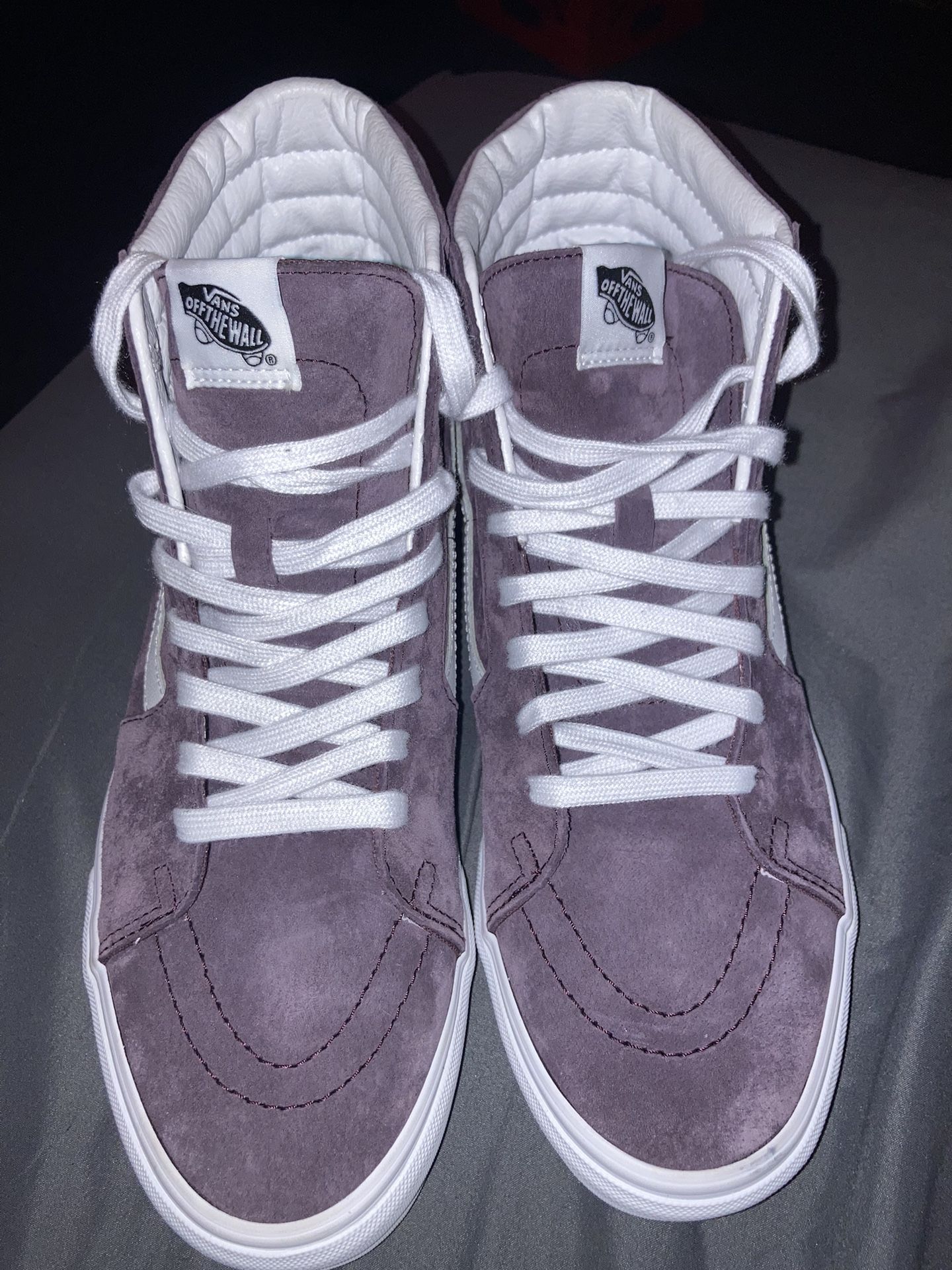 Vans-High tops (Size 10.5) Purple Suede