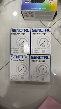 Senctrl Pressure Gauge 2.5" Liquid Filled – Lot of 4
