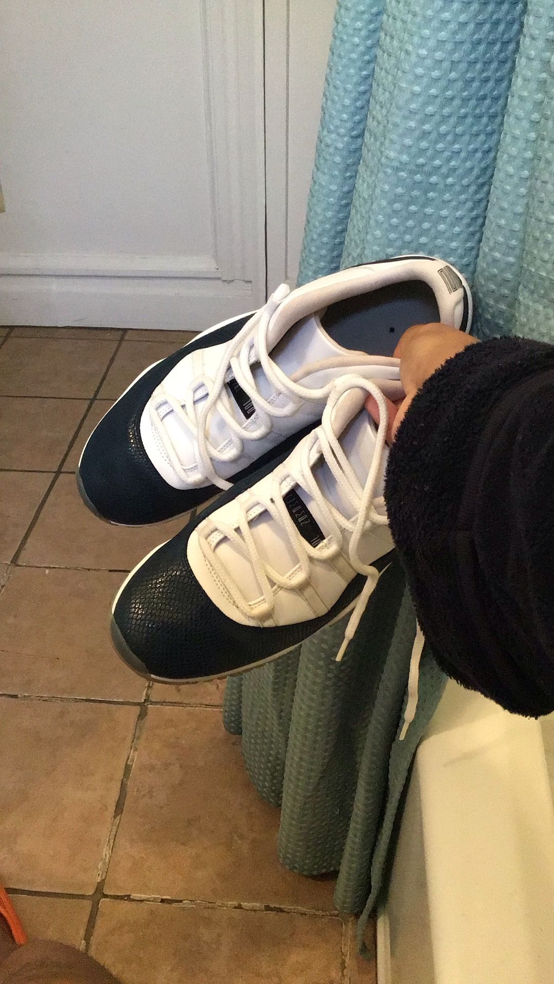 Jordan 11 Retro Low Navy Snakeskin (Size 13/Used)