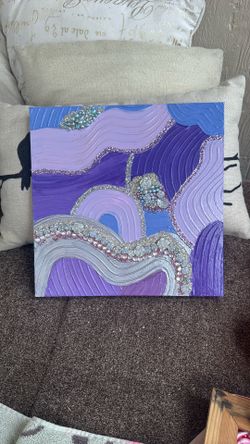 Texture Painting With Jewels 12”x12”
