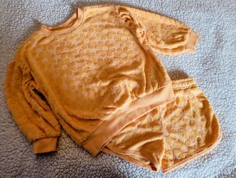 Old Navy Toddler Girls' Orange Terry Cloth 2 Piece  Set (Size 3T)