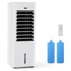 DORTALA Evaporative Air Cooler and Heater Combo, 4-in-1 Swamp Cooler with 3 Speeds, 3 Modes, 12H Timer, 2 Ice Packs & Remote Control (IN BOX)