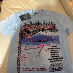 Light Blue Hellstar Tee Size Medium
