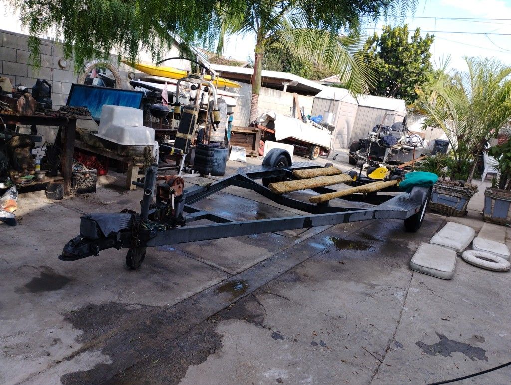 Boat trailer.