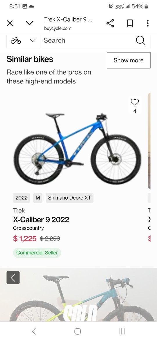 Trek Xcaliber9 ALPHA ALUMINUM GOLD XL