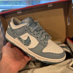 Nike blue paisley dunks size 6.5 women’s