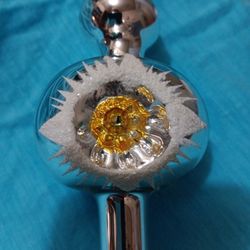Vintage Christmas Tree Topper. Silver. Glass.