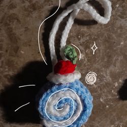 Blue Crochet Swiss Roll