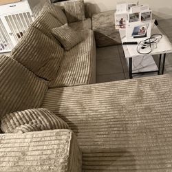 Khaki Boneless Couch