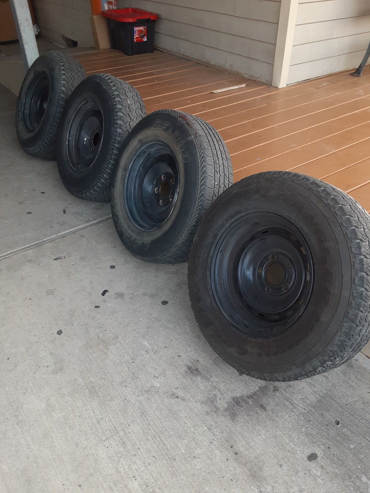 235/75/15. wheels and tires
