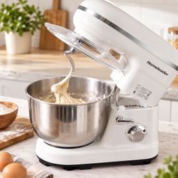 Homeleader K12-011 Stand Mixer Food Mixer With 5L Bowl, 800W, White Net Weight 5kg