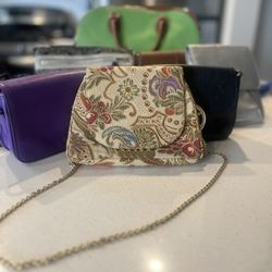 Vintage Rodo Floral Tapestry Chain Bag – Made in Italy