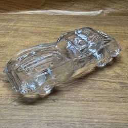 Vintage JAGUAR E-TYPE Crystal Glass Car Model 6.5” Germany Paperweight VTG 