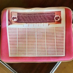Vintage Radio Print Laptop Case