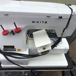 Vintage White Sewing Machine