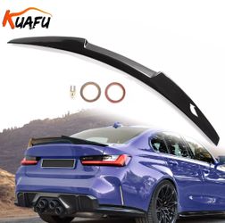 Trunk Spoiler Rear Wing For 19-25 BMW G20 330i G80 M3 Gloss Black M4 Style