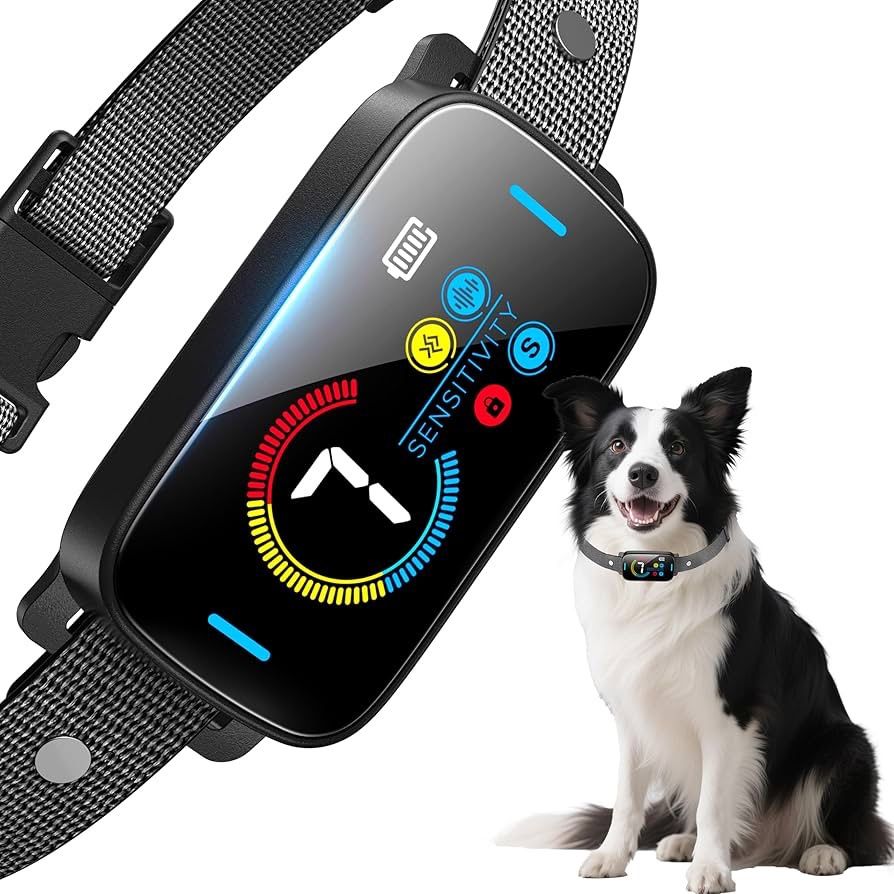 Ultrasonic Smart Bark Collar for Large Medium Small for Dogs Automatic Anti Barking Training Collar Rechargeable Bark Collar with Waterproof Vibration