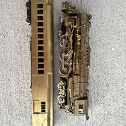 HO Brass NJ Custom Brass 4-8-4 Steam Locomotive & Lambert 851 Combine Car Japan/Korea VTG circa 1975