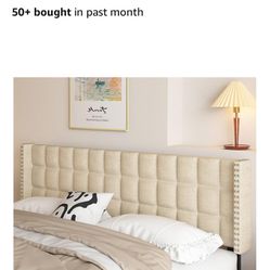 King Headboard - New In Box - Linen - W bed Frame