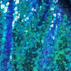 10 yards GLITZ Sequins Fabric Bolt - Peacock Teal